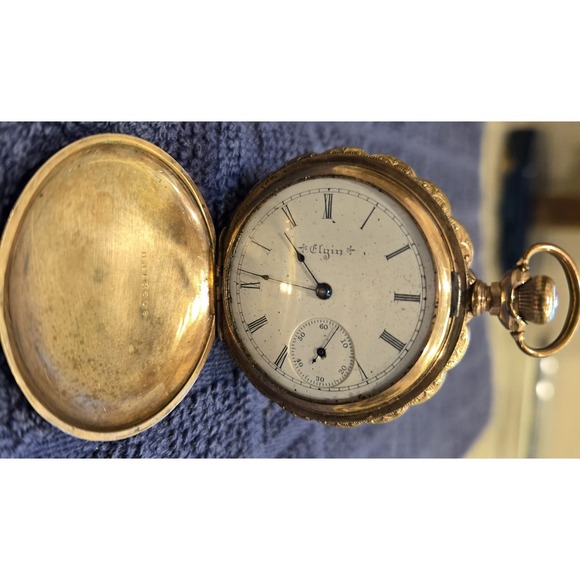Elgin Men's Antique 14K Gold Filled Hunter Pocket Watch - Picture 6 of 7